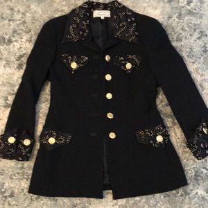 Black Blazer with Gold Buttons - Italy